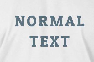 Text effect normal