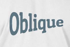 Text effect oblique