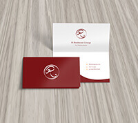 Matte Folded Business Cards - Custom Matte Folded Business Cards - MAD Monkey Media