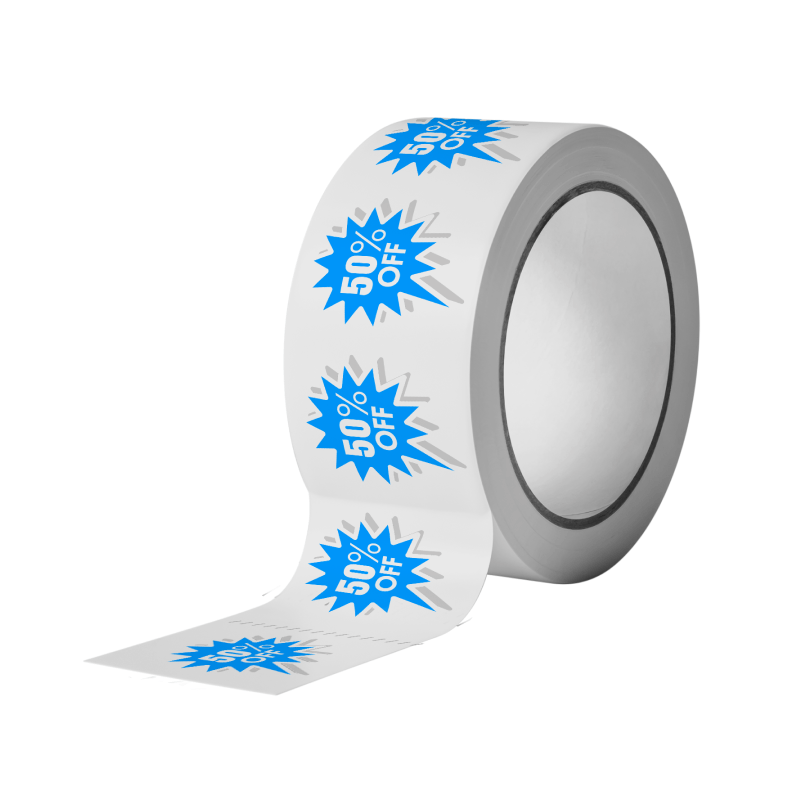 Custom paper roll labels printed full color and delivered on the roll