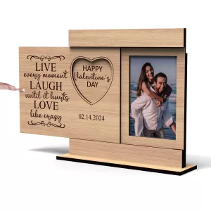 Live Laugh Love Established Date - Valentines Day - Photo Frame