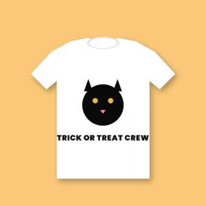 Trick or Treat Crew Black Cat Halloween Shirt and Hoodie