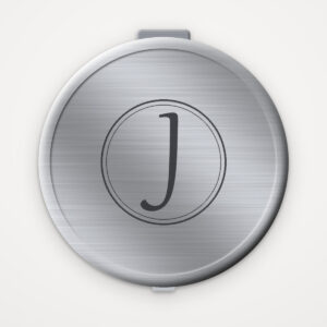 Personalized Engraved Silver Compact Mirror