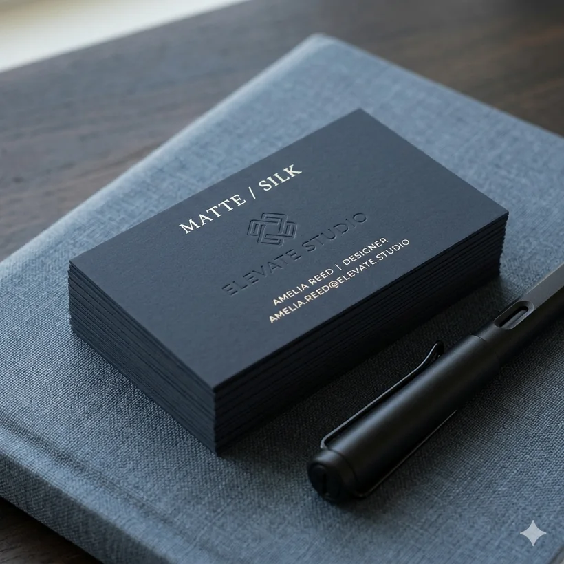 16pt matte silk business cards