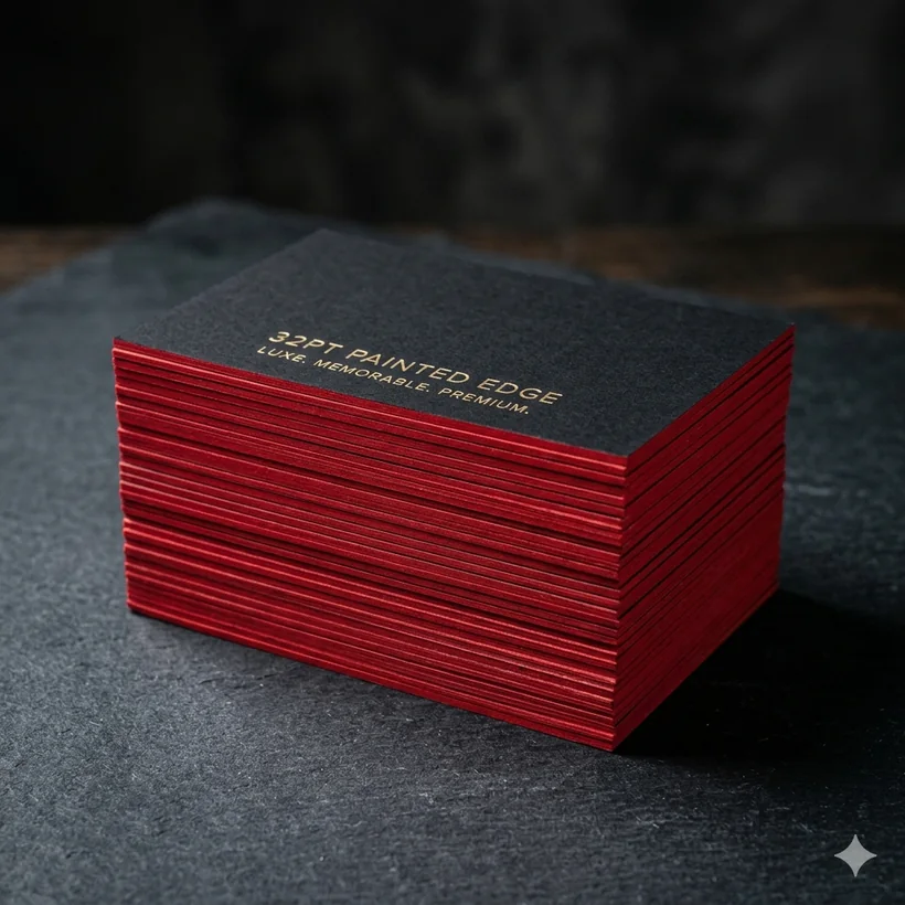 32pt painted edge business cards